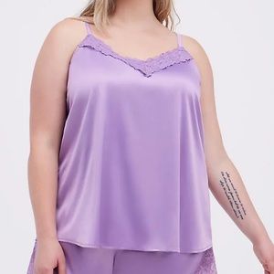 SLEEP CAMI - DREAM SATIN LACE PURPLE